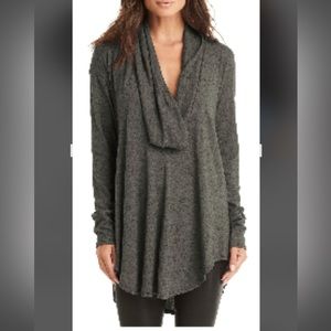 Michael Stars dark gray cowl neck tunic - size OS